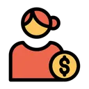 Free Dollar User Dollar Profile Female Profile Icon
