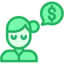 Free Dollar Woman Conversation Icon
