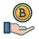 Free Donation Investment Bitcoin Icon