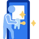 Free Cleaning Door Virus Transmission Icon