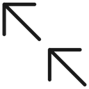 Free Double Left Up Arrows Arrow Arrows Icon