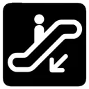 Free Down Escalator Icon