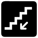 Free Down Stairs Icon