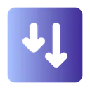 Free Down Arrow Arrows Sign Icon