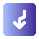 Free Down Arrow Arrows Sign Icon