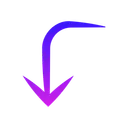 Free Down arrow  Icon