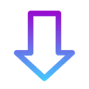 Free Down Arrow  Icon