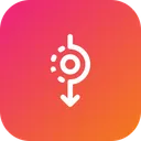 Free Down Direction Path Icon