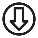 Free Down Arrow  Icon