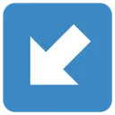 Free Down Left Arrow Icon