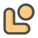 Free Down Lefft Circle  Icon