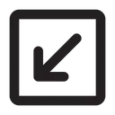 Free Down Left Arrow  Icon