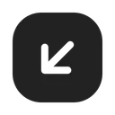 Free Down left arrow  Icon