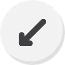 Free Down Left Arrow  Icon