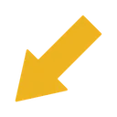 Free Down Left Arrow Sign Direction Icon