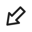 Free Down Left Arrow Icon