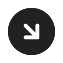 Free Arrow Down Right Circle Icon