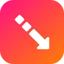 Free Down right arrow  Icon