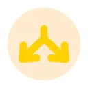 Free Down Two Arrow  Icon