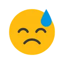 Free Downcast Face With Sweat  Icon