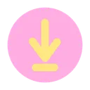 Free Down Direction Sign Icon