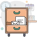 Free Office Drawer Archive Icon