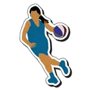 Free Dribble Ball Basketball Girl Icon
