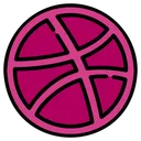 Free Dribble Social Network Social Media Icon