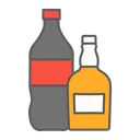Free Drinks Soda Whisky Cola Alcohol Supermarket Department Icon
