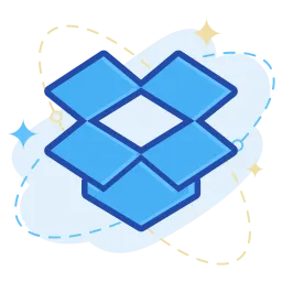 Free Dropbox Logo Icon - Download in Colored Outline Style