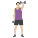 Free Dumbbells Exercise Push Ups Bicep Muscles Icon