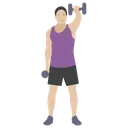 Free Dumbbells Exercise Push Ups Bicep Muscles Icon