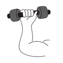 Free Black Monochrome Dumbell Excercise Illustration Dumbell Gym Icon