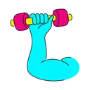 Free Vibrant Dumbell Excercise Illustration Dumbell Gym Icon