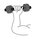 Free Black Monochrome Dumbell Excercise Illustration Dumbell Gym Symbol