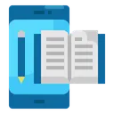 Free E Book Smartphone Agenda Symbol