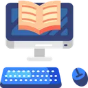 Free E Learning Online Computer Icon