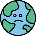 Free Earth World Unhappy Icon