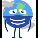 Free Earth Character Global Warming Icon