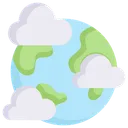 Free Earth With Clouds  Icon