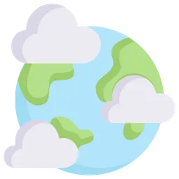 Free Earth With Clouds  Icon