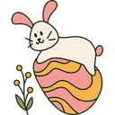 Free Spring Egg Rabbit Icon