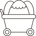 Free Easter eggs cart  Icon