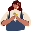 Free Eating Woman Salad Icon
