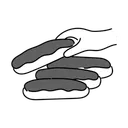 Free Black Monochrome Eclaire Illustration Eclaire Pastry Symbol