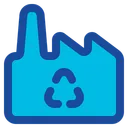 Free Eco Factory Recycling Icon