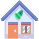 Free Eco House Home Building Icon