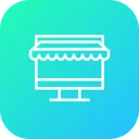 Free Ecommerce Shop Laptop Icon