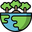 Free Ecosystem Tree Planet Icon