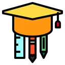 Free Graduation Cap Pen Pencil Icon
